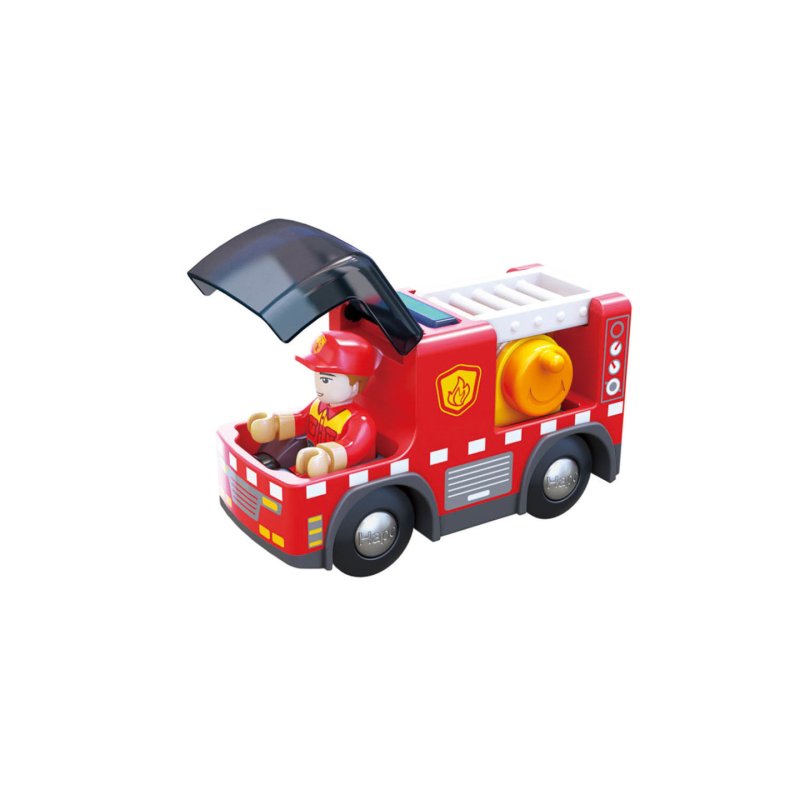 Camion de pompiers avec sirène
