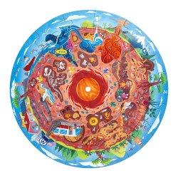 Puzzle circulaire centre de la Terre