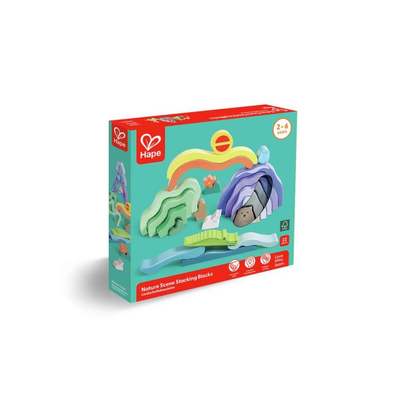 Hape Nature Scene Stacking Blocks motor skills toy