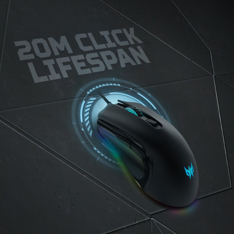 Acer Predator Cestus 333 souris Gaming Droitier USB Type-A 16000 DPI