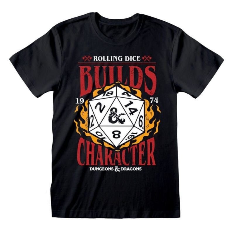 DONJONS ET DRAGONS - Builds Character - T-Shirt Homme (L)