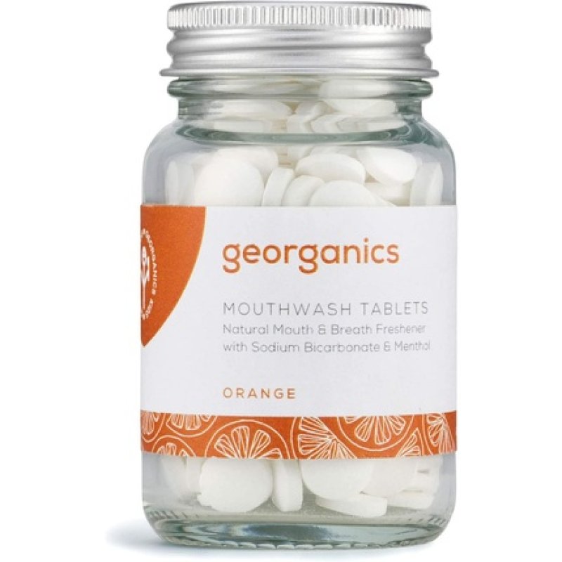 Georganics Orange Mouthwash Tablets with Sodium Bicarbonate 180 Tablets