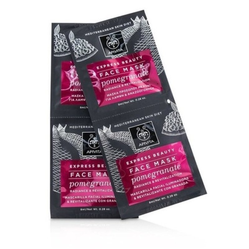 Apivita Express Beauty Face Mask With Pomegranate Pack Of 6