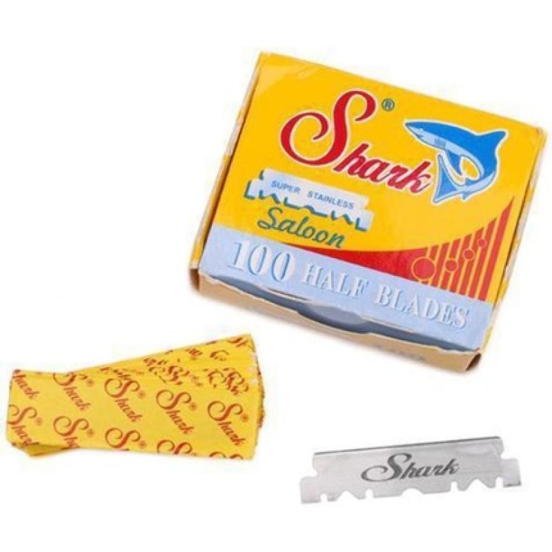 Shark 100 Super Stainless Straight Edge Barber Razor Blades For Professional Barber Razors 1 Blade