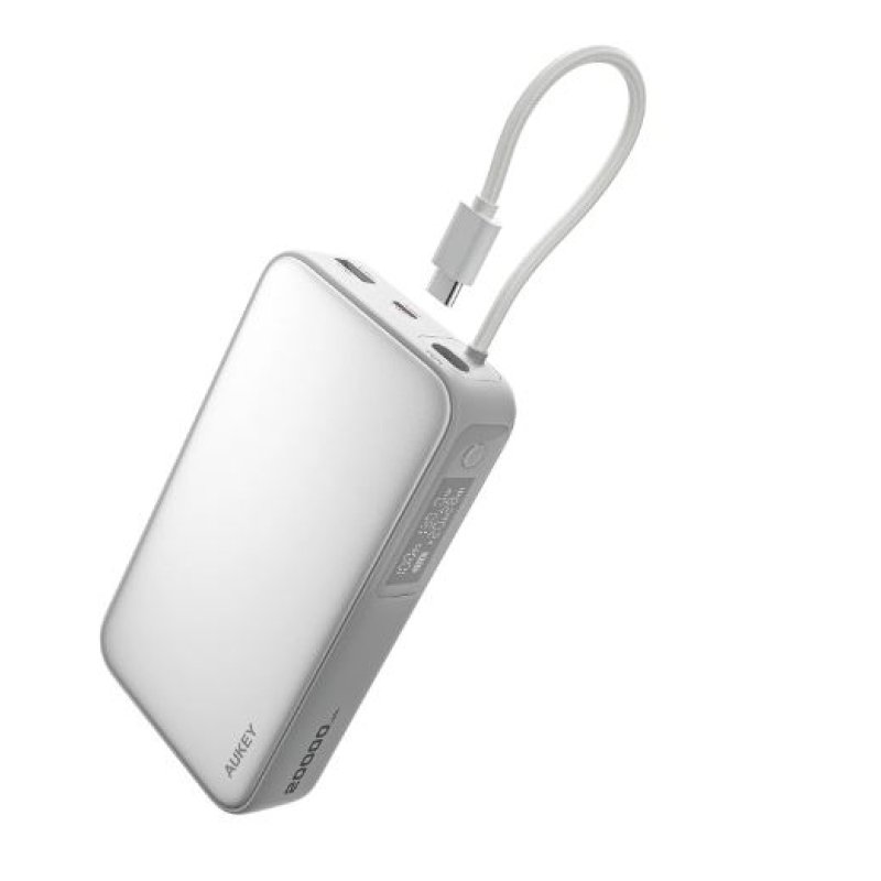 AUKEY PB-Y48 Spark Sling 100W 20000mAh Compact Fast Charging Power Bank Built-in USB-C Cable