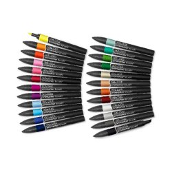 Winsor & Newton - Brushmarker Set - Student Designer - 24pcs Wallet