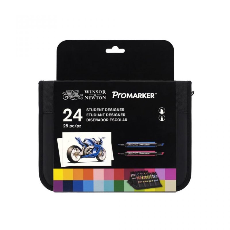 Winsor & Newton 884955043295 marqueur 24 pièce(s) Assortie Bleu, Bourgogne, Vert, Kaki, Citron vert, Orange, Rose,