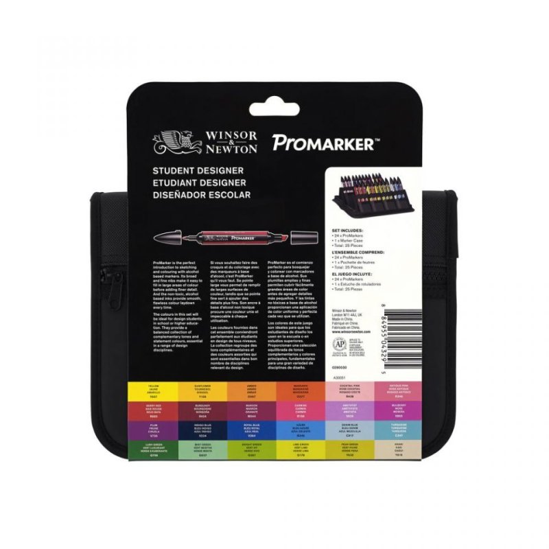 Winsor & Newton Promarker 24 In Wallet Set