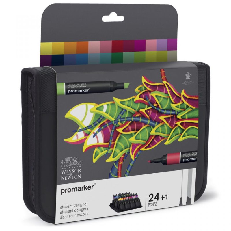 Winsor & Newton 884955043295 marqueur 24 pièce(s) Assortie Bleu, Bourgogne, Vert, Kaki, Citron vert, Orange, Rose,