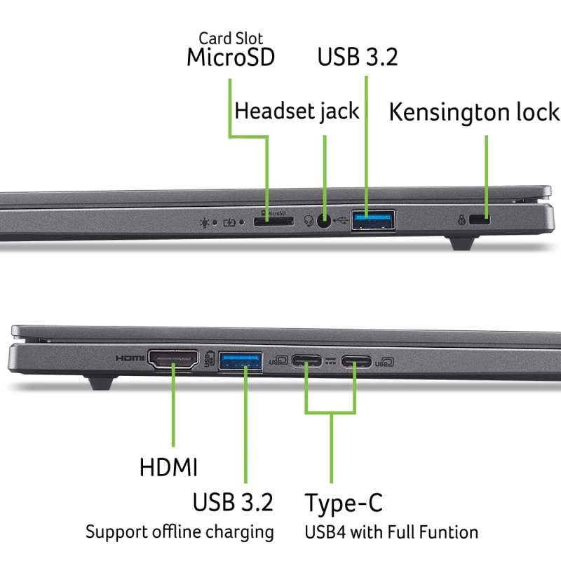 Acer A16-11M-X04K SNAPDRAGON X 16IN 16GB 512GB SSD W11H