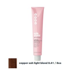 Milk Shake Smoothies, Vopsea demi-permanenta, 8.41 8CA, Light Copper Ash Blonde, Blond Deschis Aramiu Cenusiu, 100ml