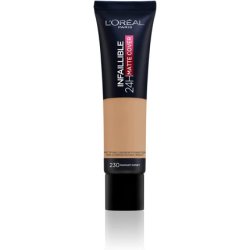 L'Oreal Paris Infallible 32H Matte Cover Liquid Foundation with 4% Niacinamide and SPF 25 30ml Shade 230