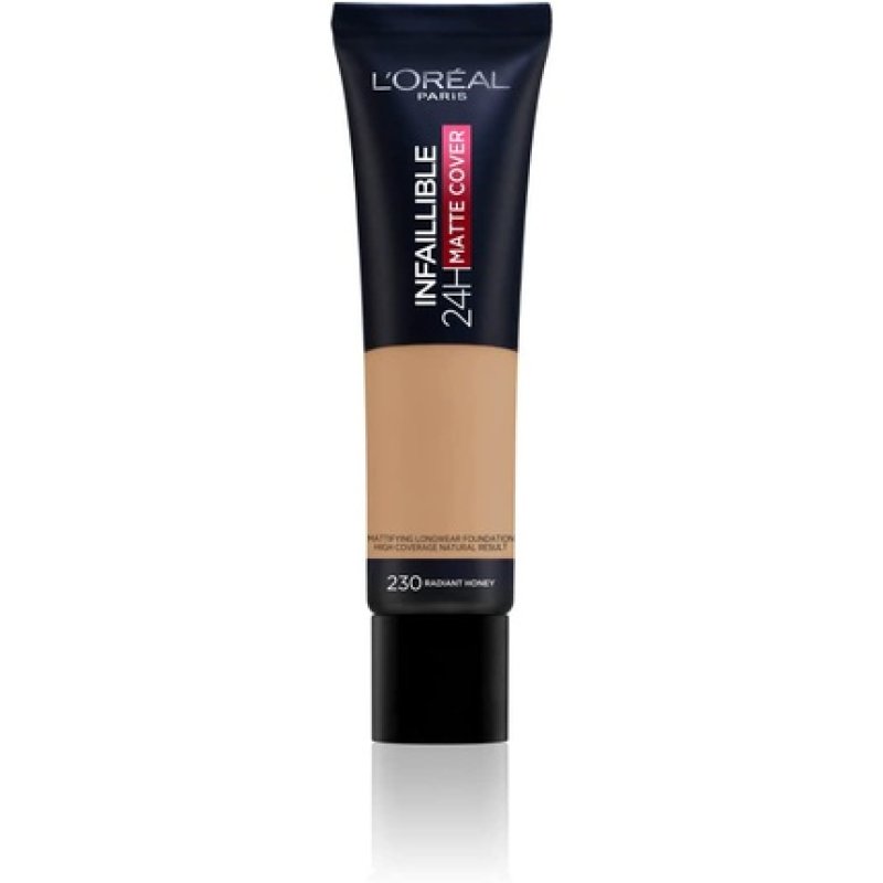 L'Oreal Paris Infallible 32H Matte Cover Liquid Foundation with 4% Niacinamide and SPF 25 30ml Shade 230