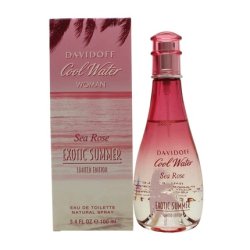 Davidoff Cool Water Sea Rose Exotic Summer Eau De Toilette Spray for Women 3.4oz