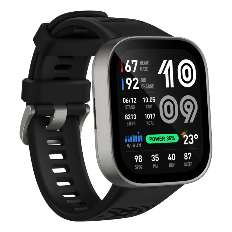 Amazfit Bip Max 5.26 cm (2.07") AMOLED Digital 432 x 514 pixels Touchscreen Silver Wi-Fi GPS (satellite)