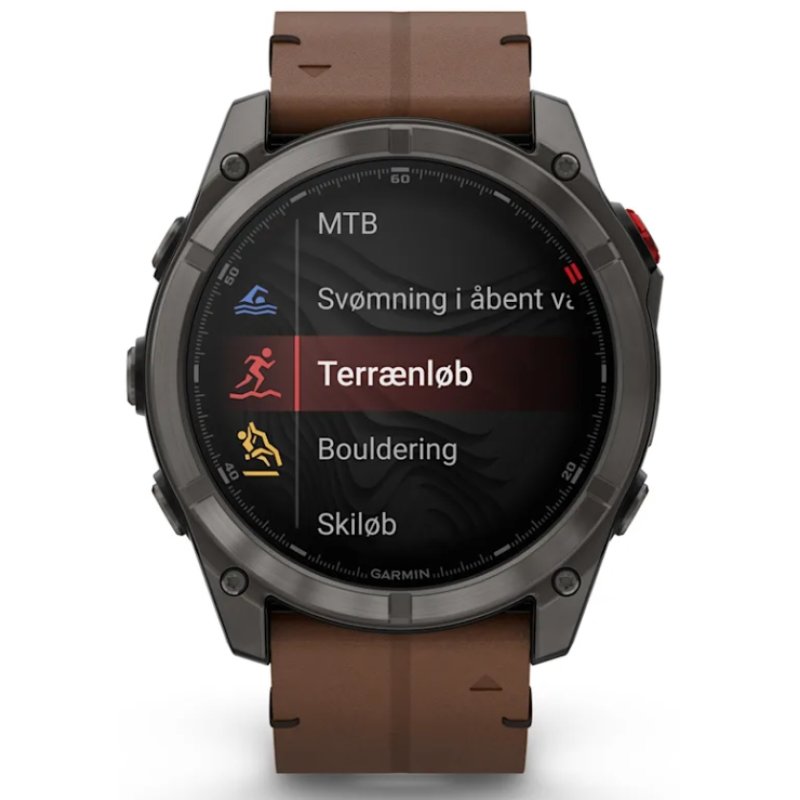 Garmin fēnix 8 Pro 3.56 cm (1.4") AMOLED 51 mm Digital 454 x 454 pixels Touchscreen Grey, Titanium Wi-Fi GPS