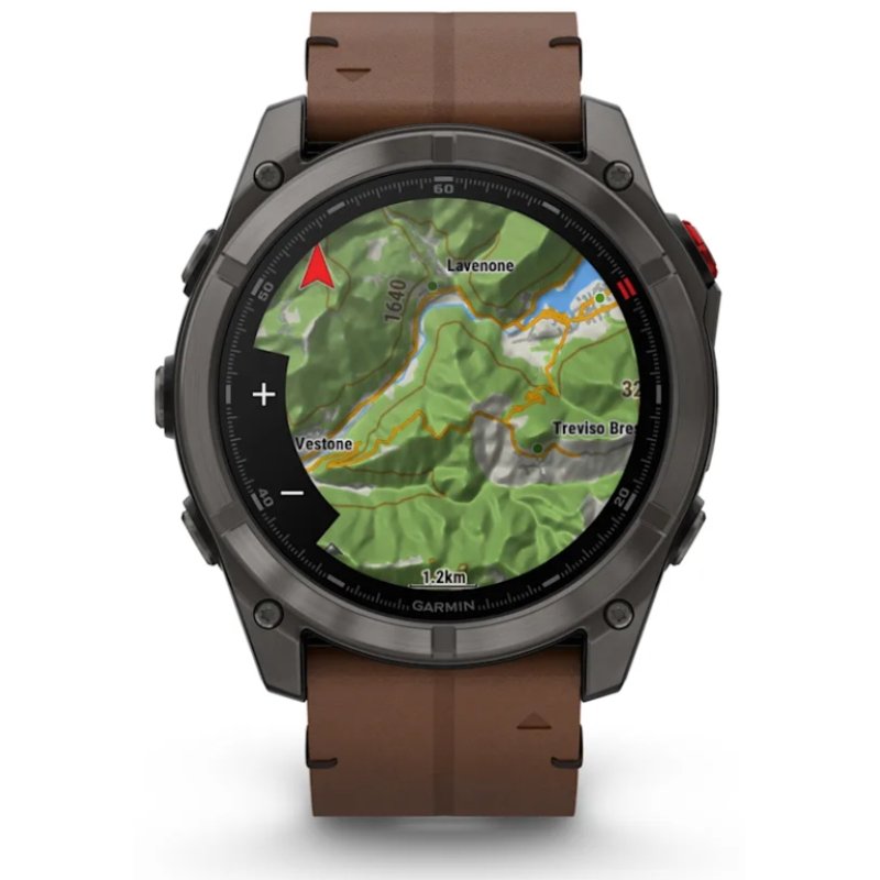 Garmin fēnix 8 Pro 3.56 cm (1.4") AMOLED 51 mm Digital 454 x 454 pixels Touchscreen Grey, Titanium Wi-Fi GPS