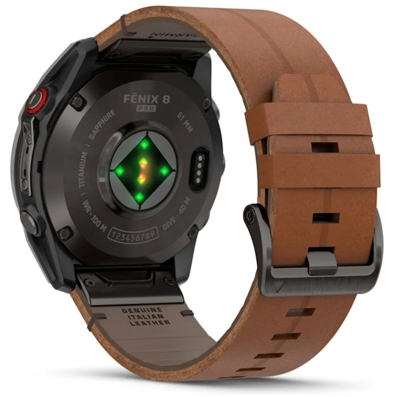 Garmin fēnix 8 Pro 3.56 cm (1.4") AMOLED 51 mm Digital 454 x 454 pixels Touchscreen Grey, Titanium Wi-Fi GPS