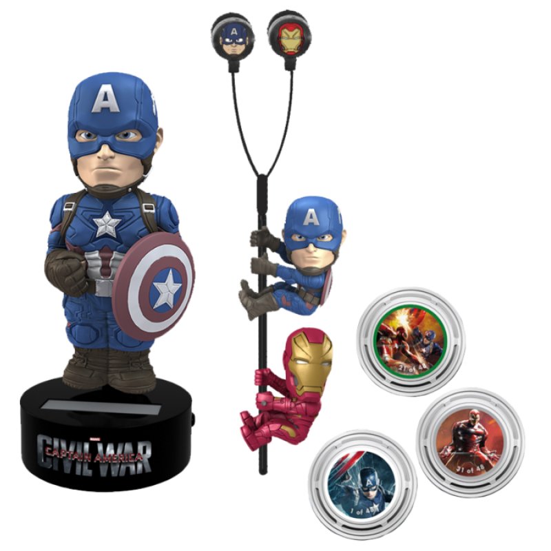 MARVEL - GIFT Set Body Knocker Scalers Hubsnaps - Captain America