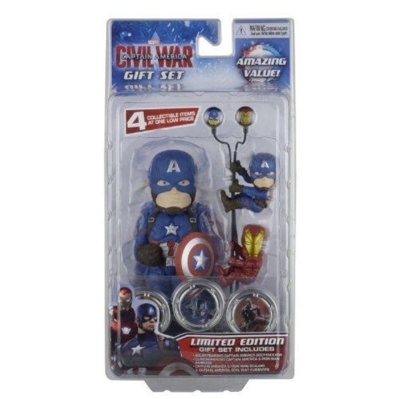 Polymark Captain America Cw Set Fig+Ecouteurs+Clips