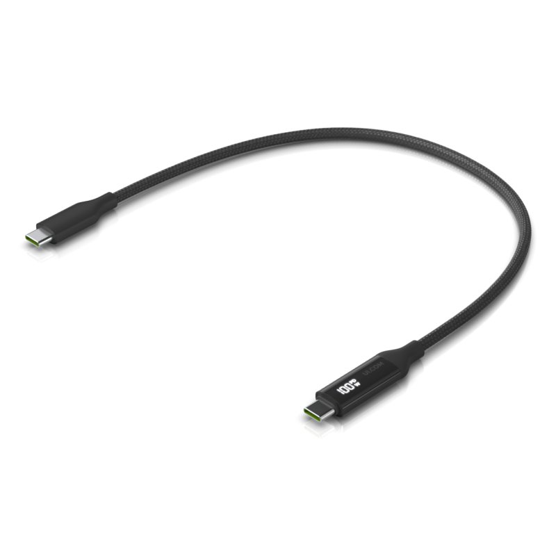 Ubiquiti UACC-Cable-USB-100W-0.3M-BK câble USB 0,3 m USB C 0,48 Gbit/s Noir, Gris