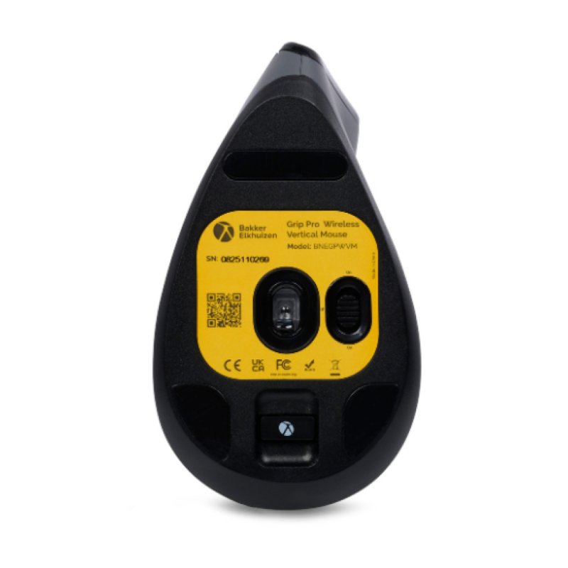 BAKKERELKHUIZEN Vertical mouse Grip Pro wireless rechargeabl