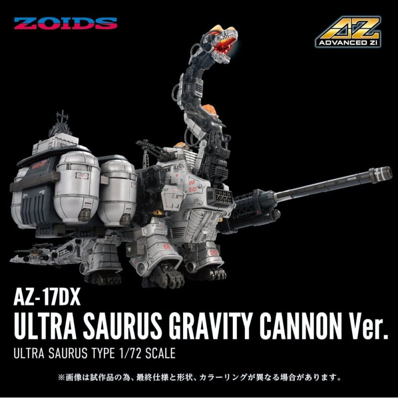 Zoids Plastic Model 1/72 AZ-17DX Ultra Saurus Gravity Cannon Deluxe Version 58 cm