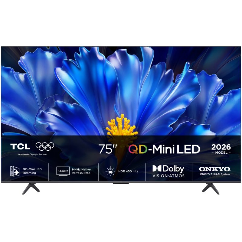 TCL QLED810L 75QLED810L TV 190,5 cm (75") 4K Ultra HD Smart TV Wifi Noir 450 cd/m²
