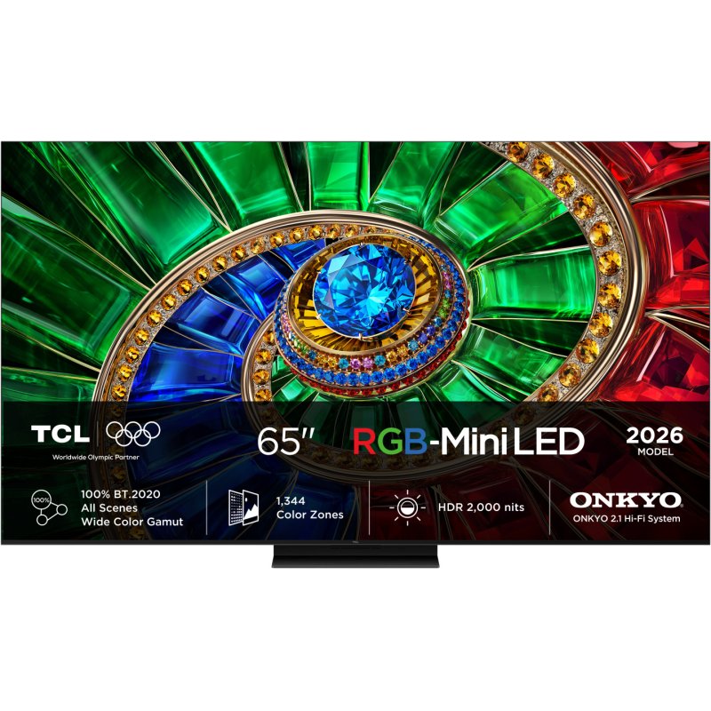 TCL RM7L 65RM7L TV 165.1 cm (65") 4K Ultra HD Smart TV Wi-Fi Black 2000 cd/m²