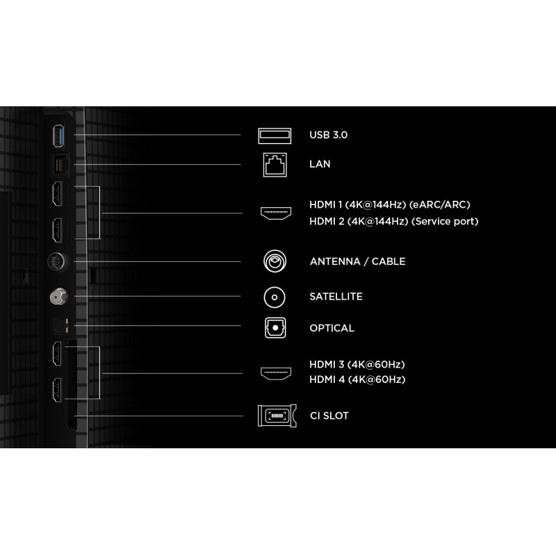 TCL QLED810L 65QLED810L TV 165.1 cm (65") 4K Ultra HD Smart TV Wi-Fi Black 450 cd/m²