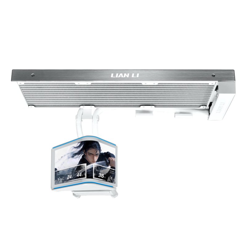 Lian Li HydroShift II OLED Curved 360 Fanless AiO-Wasserkühlung, 360 mm, OLED-Display - weiß