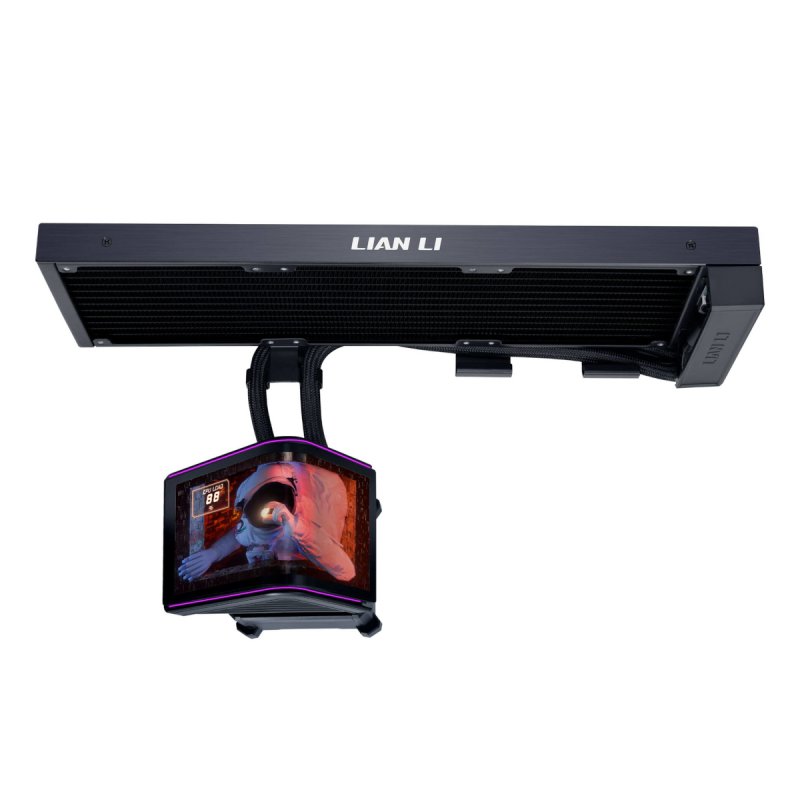 Lian Li HydroShift II OLED Curved 360 Fanless AiO-Wasserkühlung, 360 mm, OLED-Display - schwarz