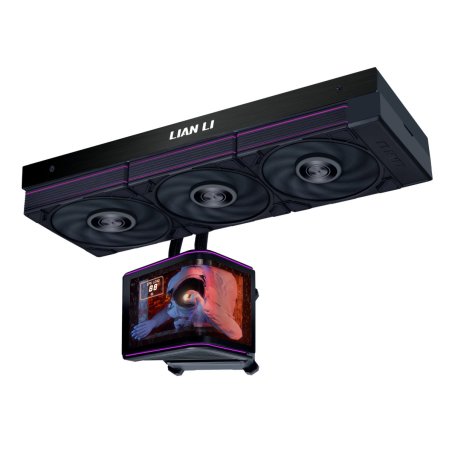 Lian Li HydroShift II OLED Curved 360 UNI FAN P28 AiO-Wasserkühlung, 360 mm, OLED-Display, P28-Lüfter - schwarz