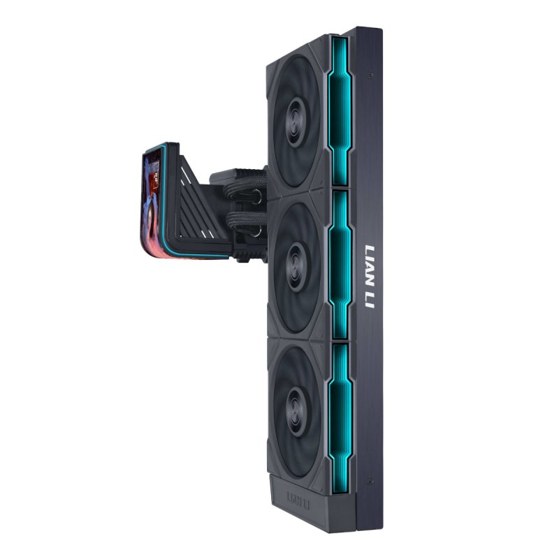 Lian Li HydroShift II OLED Curved 360 UNI FAN TL AiO-Wasserkühlung, 360 mm, OLED-Display, TL-FLEX-Lüfter - schwarz