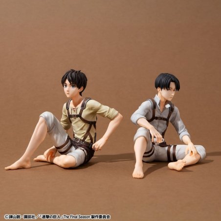 Attack on Titan G.E.M. Series PVC Figures 2-Pack Eren Yeager & Squad Captain Levi Palm Size