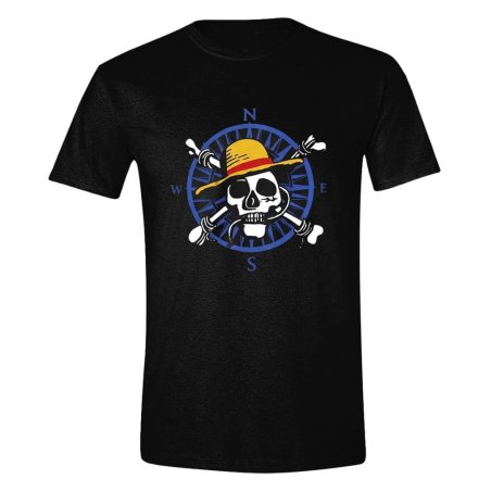 One Piece Live Action T-Shirt Greyscale Skull (S)