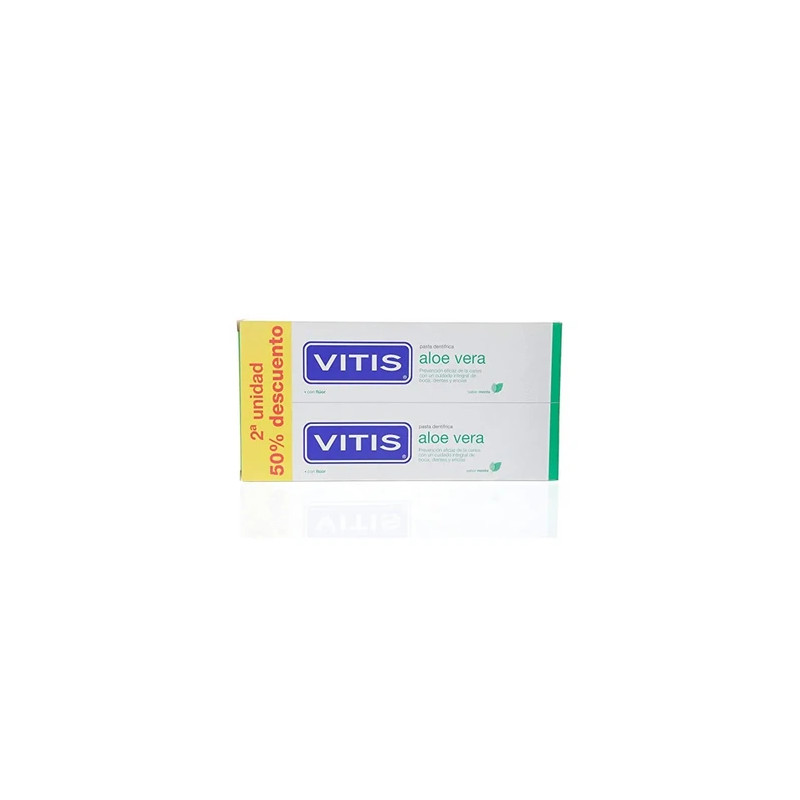 Vitis Vits Aloe Vera Toothpaste Mint Flavour - 2x150ml