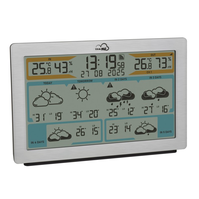 TFA-Dostmann TFA.me Silver LCD Battery Wi-Fi