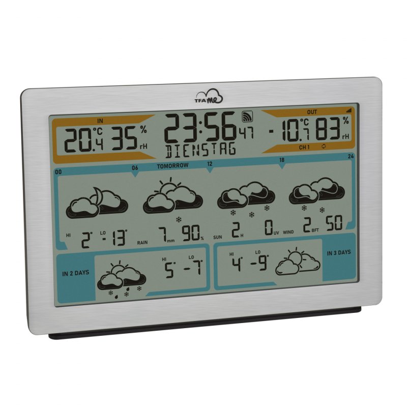 TFA-Dostmann TFA.me Silver LCD Battery Wi-Fi