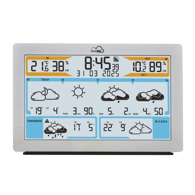 TFA-Dostmann TFA.me Silver LCD Battery Wi-Fi
