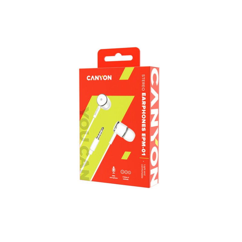 Canyon CNE-CEPM01W casque Casques Avec fil Musique Blanc