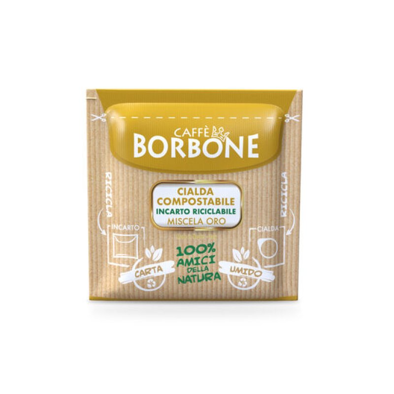 Caff Borbone Miscela Oro 44mm ESE System Kaffee Pads 100 Stck a 7,2 g
