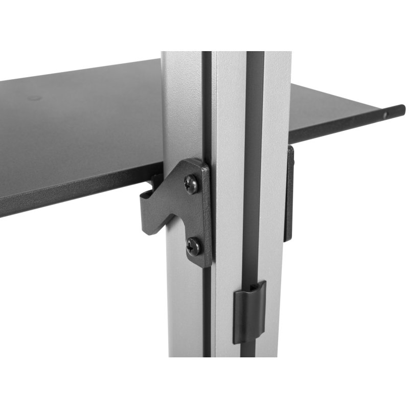 EQUIP 650621 Min. 94 cm (37") Max. 177,8 cm (70") Max. VESA 600 x 400 mm 30 kg Schwarz, Edelstahl