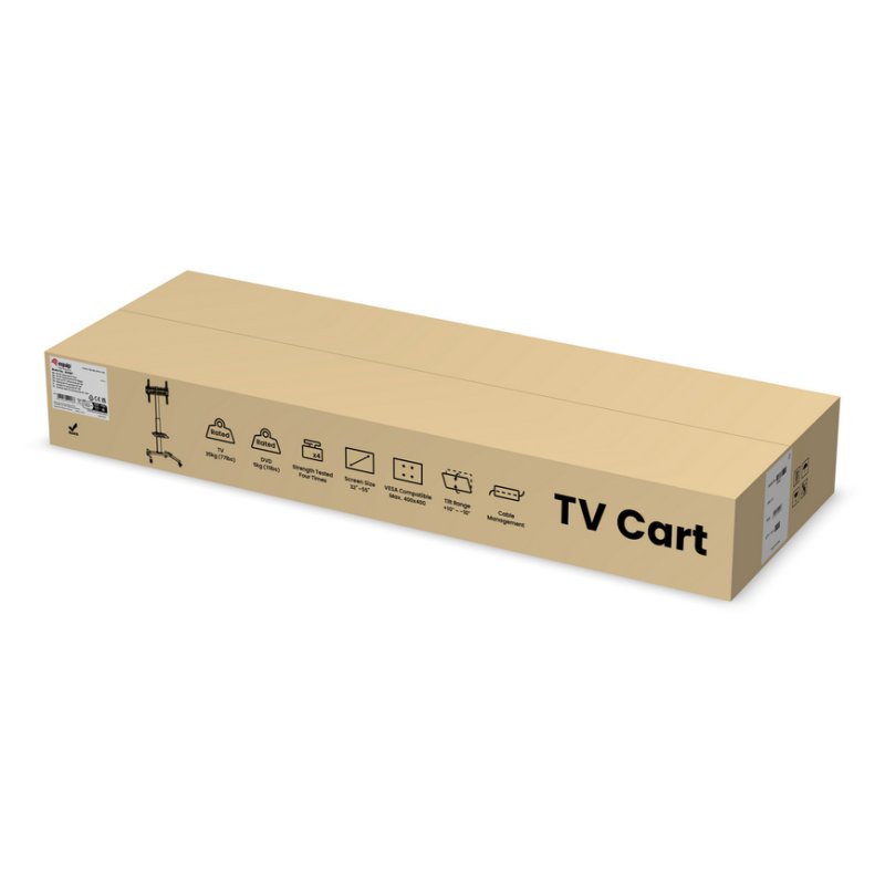 EQUIP 650607 TV Wagen Min. 81,3 cm (32") Max. 139,7 cm (55") Max. VESA 400 x 400 35 kg Schwarz