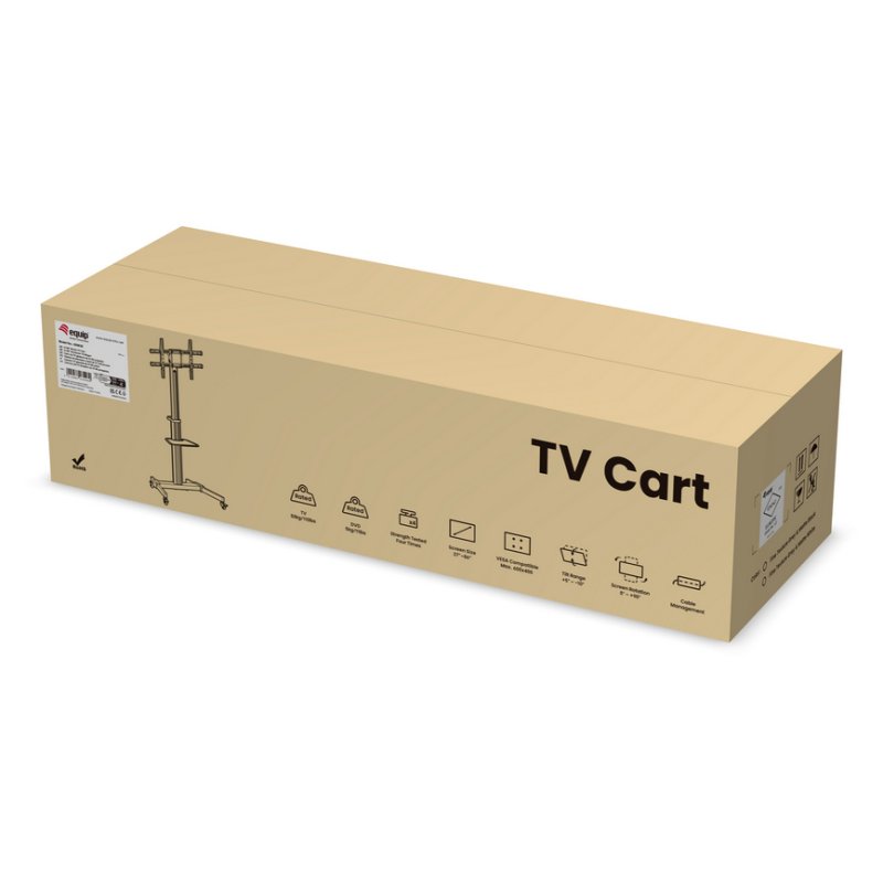 EQUIP 650630 TV-Bodenständer Min. 94 cm (37") Max. 2,18 m (86") Max. VESA 600 x 400 mm 50 kg Silber