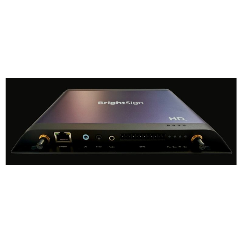 BrightSign HD1026 digital media player Black 4K Ultra HD 3840 x 2160 pixels Wi-Fi