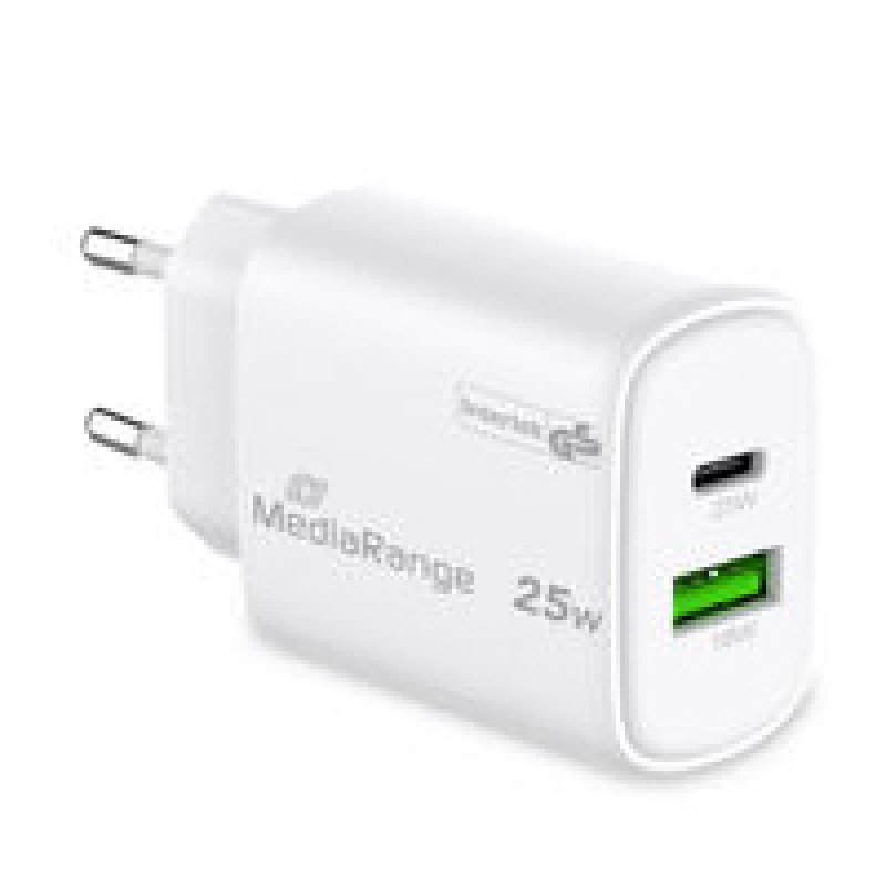 MediaRange GaN Ladeadapter 25W weiß