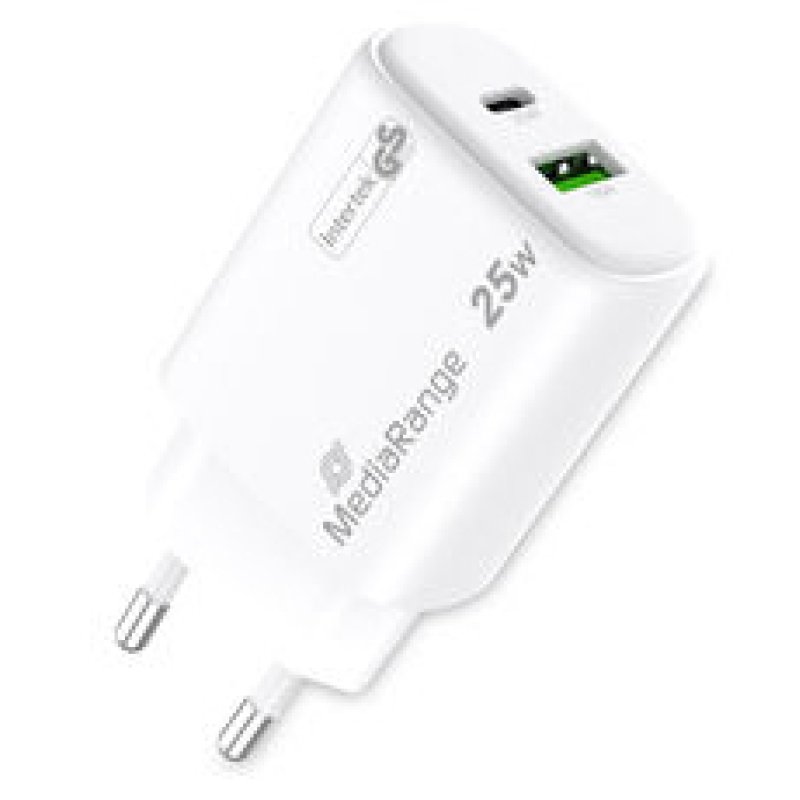 MediaRange MRMA112-2 mobile device charger Smartphone, Tablet White AC Fast charging Indoor