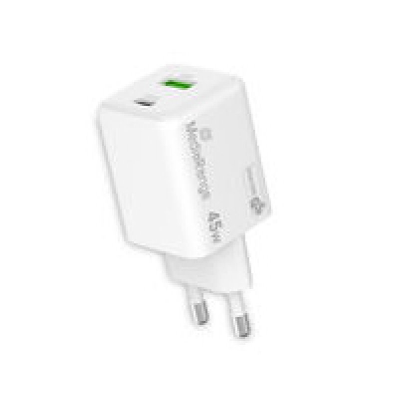 MediaRange GaN Ladeadapter 45W weiß