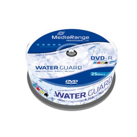 MediaRange DVD-R DVD 4,7GB 25pcs Cake 16x Waterguard Print